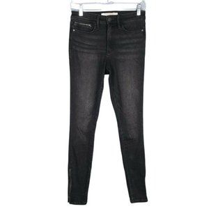 Athleta Sculptek Ultra Skinny Carbon Wash Black Jeans Ankle Zip Casual Size 0